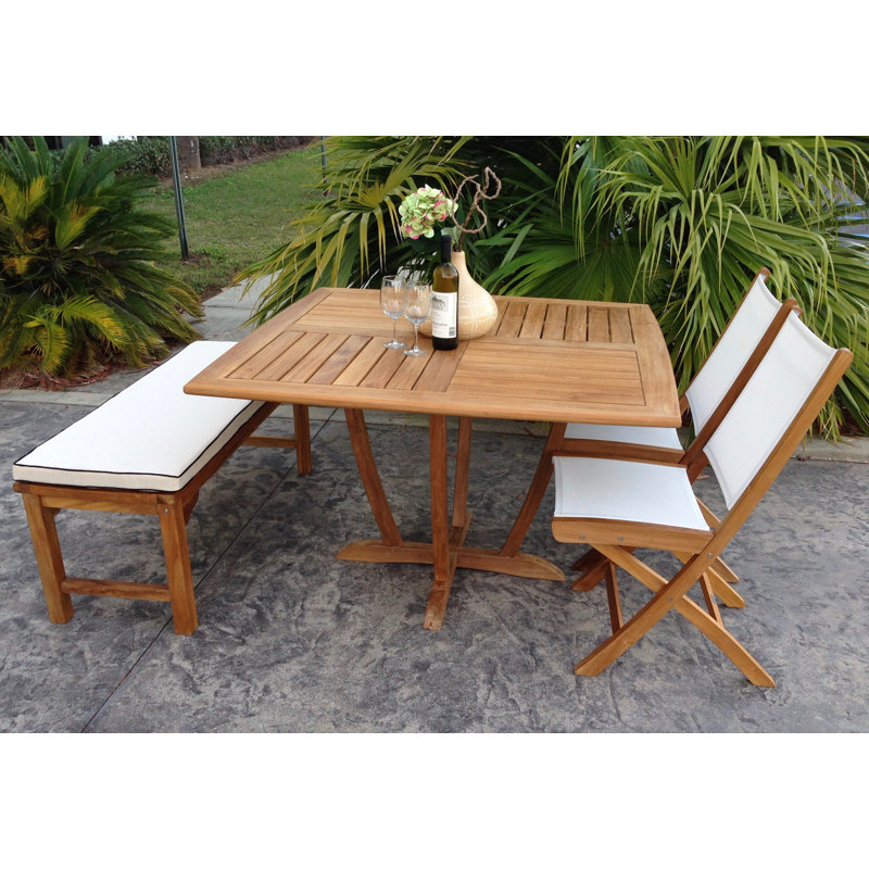 Bay Isle Home Freeport Teak Outdoor Dining Table | Wayfair
